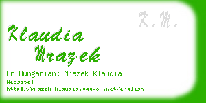 klaudia mrazek business card